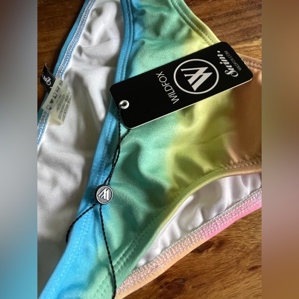 Wildfox Swim ombré rainbow seashell mermaid bikini SET - Picture 10 of 14